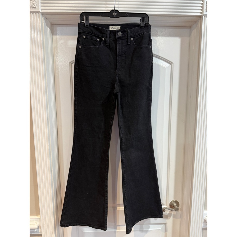 Madewell The Perfect Vintage Flare Jean Lunar Black High Rise Size 27